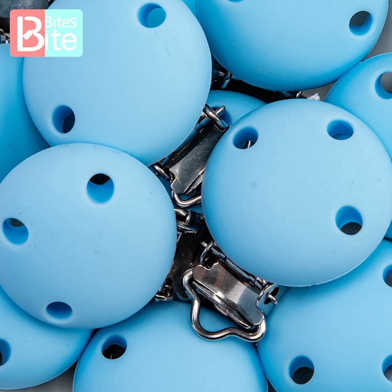 Bite Bites 4pcs Baby Pacifier Clip Three Holes Leopard Marble Round Silicone Holder Clip Infant Nipple Clasps Baby Product